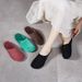 Women's Shoes New Top Layer Cowhide Half Slippers Casual Versatile Comfortable Thickened Soft Bottom Flat Sandals_voghion.com