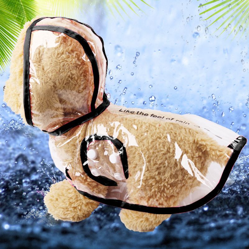 Hunde, Katzen, transparente zweibeinige farbige Outdoor-Regenmäntel, Tierbedarf, wasserdichte Regenbekleidung_voghion.com