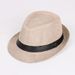 Nový, žhavý prodej jazzového klobouku, britský lněný jednobarevný cylindr, pánský a dámský klobouk s rolovaným okrajem pro páry._voghion.com