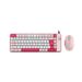 QW06 Office Entertainment Dual-mode Color Keyboard And Mouse Set Wireless Bluetooth Universal Keyboard Girls High-value Set_voghion.com