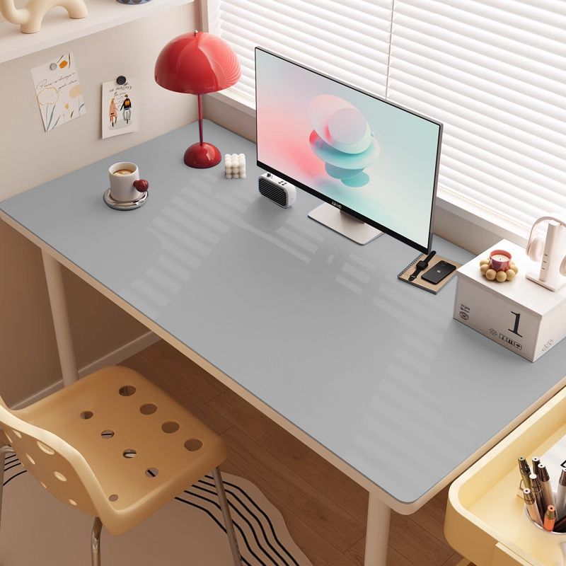 Tapis de souris surdimensionné en cuir noir de qualité imbattable, imperméable et accessible, idéal pour les jeux électroniques._voghion.com