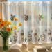 Tea Cup Embroidered Lace Curtain – Rustic Farmhouse Kitchen & Bathroom Valance – Polyester Café Curtains With Elegant Design (Multiple Sizes)_voghion.com