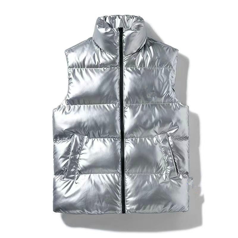 Men's Down Vest 2022 New Glossy Thickened Cold-Proof Large Size Cotton Jacket Casual Youth Winter Coat_voghion.com
