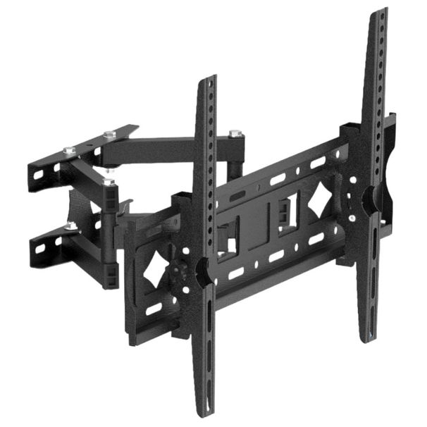 Full Motion TV Wall Mount For 26-70 Inch TVs , Dual Articulating Arms Swivel Extend Tilting TV Mount Bracket, Fits 12/16" Wood Studs_voghion.com