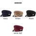 Korean Fashion Beret Sunshade Outdoor Octagonal Autumn/Winter Bright Silk Lace Military Hat For Women_voghion.com
