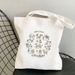 Flower Plant Floral Print Canvas Bag Shoulder Bag Fashion Hand Shopping Bag_voghion.com
