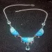 Collane con ciondolo Elegante Moda Vetro dicroico Topazio blu Regali Argento Colore Donne Collana Catena 20 Pollici HD600_voghion.com