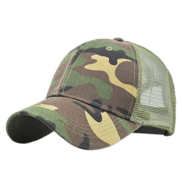 Unisex Camouflage Baseball Cap, Camouflage Mesh Cap, Sommer Atmungsaktive Duckbill Cap, Mesh Duckbill Cap, Student Baseball Cap, Sonnenblende Cap_voghion.com