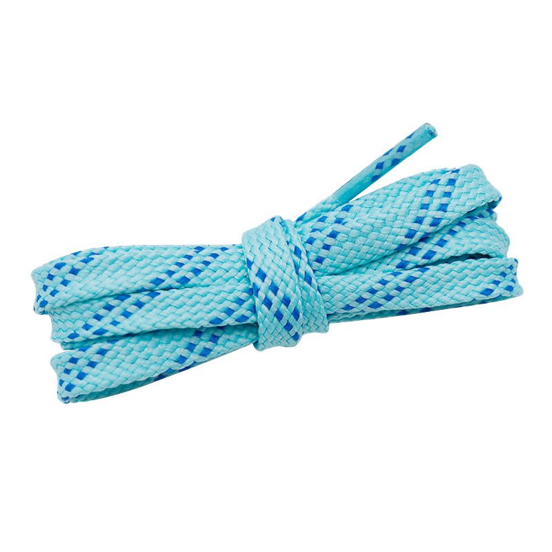 Two-color Slant Point Flat 8mm Wide Shoelace_voghion.com