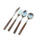 Set di coltelli da bistecca con forchetta e manico in legno in acciaio inossidabile 304 e noce per uso domestico_voghion.com