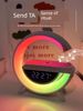 Bluetooth-Lautsprecher Drahtloses Aufladen Multifunktionale Atmosphäre Kleine Nachtlampe Alarm Geburtstagsgeschenk Audio Monduhr Für_voghion.com