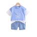 2024 Sommer Neues Farbblock-T-Shirt für Jungen und Mädchen im 2er-Set, kurzärmelig, 1-4 Jahre alt_voghion.com