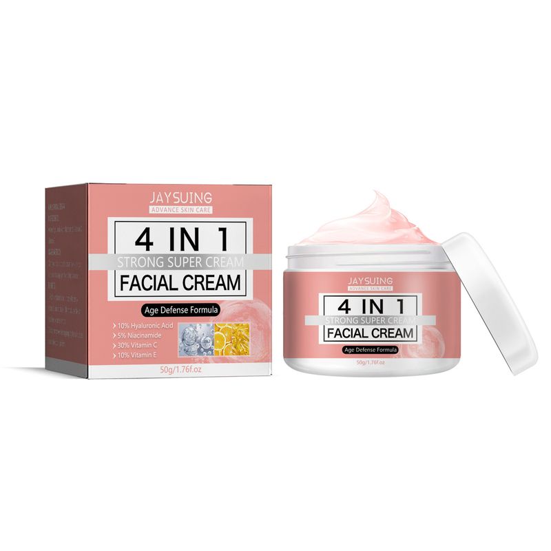 Jayswing 4 em 1 essência de cuidado facial creme facial reafirmante, hidratante, limpeza da pele e conjunto de controle de oleosidade_voghion.com