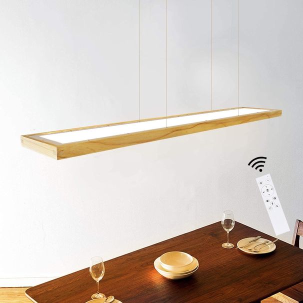 Glitzerlife Pendelleuchte Esstisch Hängelampe Holz - Dimmbar Hängeleuchte 40W Mit Fernbedienung Moderne Esszimmerlampe Für Wohnzimmer Arbeitszimmer Büro Küche_voghion.com
