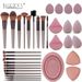 Make-up-Pinsel-Set, 33-teilig, Beauty-Tools, Champagner-Gold, Make-up-Pinsel, Waschschüssel, Beauty-Ei, Puderquaste_voghion.com