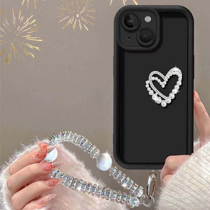 3D Love Heat Bacelet Handyhülle für Xiaomi Redmi 14C 13C 12C 10C 9C A3 A2 A1 Plus 13 12 10 10A 9A Dia Wist Chain_voghion.com