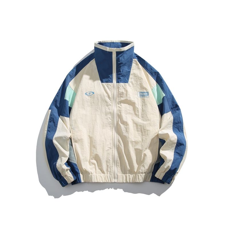GIRLLL color blocked sports functional stand up collar men's versatile casual spring and autumn jacket CJ627_voghion.com