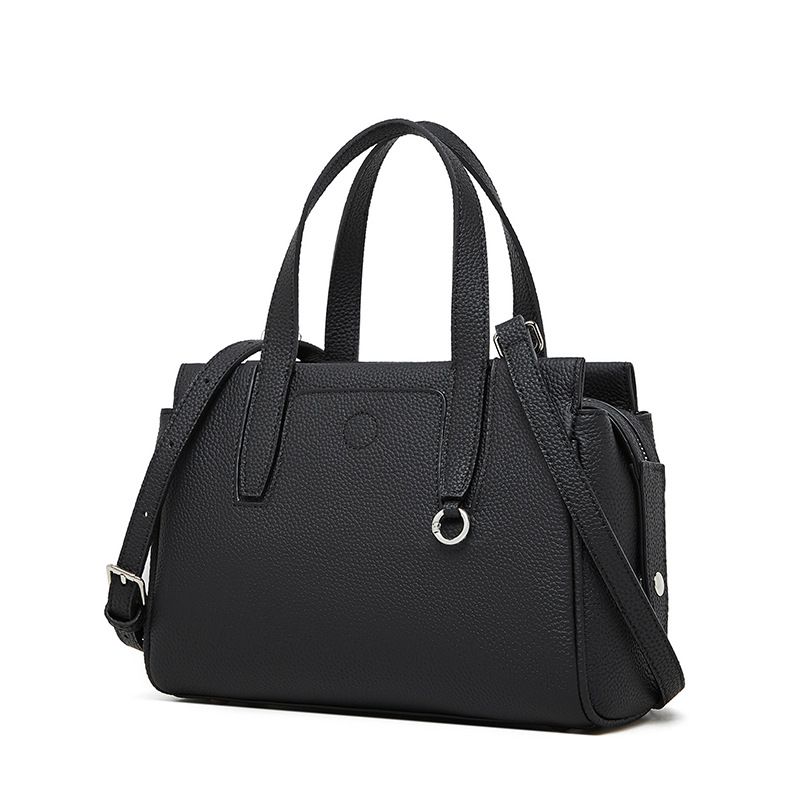 Niche Design First Layer Cowhide Genuine Leather Autumn Versatile Commuter Handbag New Large Capacity Crossbody Box Bag_voghion.com