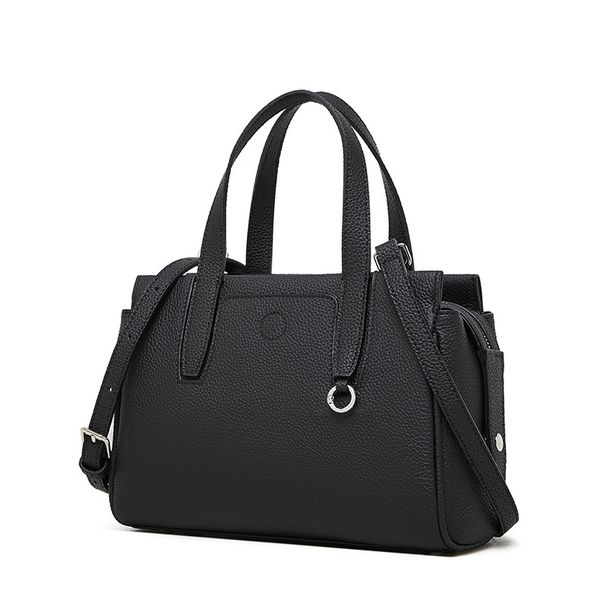 Niche Design First Layer Cowhide Genuine Leather Autumn Versatile Commuter Handbag New Large Capacity Crossbody Box Bag_voghion.com