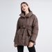 Piumino di media lunghezza da donna – Giacca trapuntata invernale alla moda, stile minimalista (nero, bianco, marrone)_voghion.com