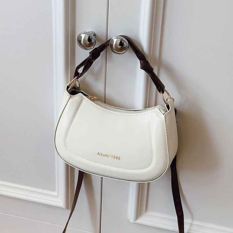 Borsa a mano color-block alla moda fresca per donna, nuova borsa a tracolla leggera da pendolare, primavera 2025_voghion.com