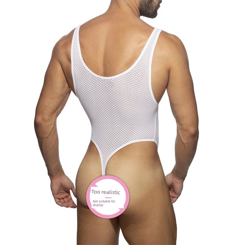 Fiess Korsett Engen Dünnen Körper Männer Einteiliges Dessous Spitze T-Back Sexy_voghion.com