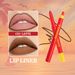 Makeup Double-Ended Silky Polypeptide Lip Liner Rotatable Matte Nude Lipstick Pen_voghion.com