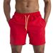 Men's Water-Repellent Swim Trunks - Double Layer & Breathable For Beach Pool & Summer Activities (Quick-Dry Black/Blue)_voghion.com