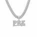 Gorąco sprzedający się naszyjnik z wisiorkiem PRE z diamentową literą i męskim punkowym łańcuszkiem kubańskim oraz spersonalizowanymi dodatkami_voghion.com