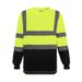 Long T-shirt With Printed Round Neck Long Sleeved Construction Site High Gloss Reflective Shirt_voghion.com