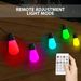 Hem Möbler Solcellsdriven S14 Ljusslinga Utomhus Trädgårdsdekoration Ljus Smart Ljusslinga Bluetooth RGB Fantasy Ljusslinga_voghion.com