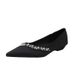 Light Mature Style ~ French Rhinestone Pointed Flat For Women Shallow Mouth Invisible Height Increase Boat Shoes Slip-On_voghion.com