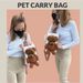 Borsa a tracolla per gatti in peluche, carina, grande capacità, con testa d'orso, per cani di piccola taglia, per animali domestici_voghion.com