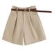 Dameskleding Losse en casual wijde A-lijn shorts Hoge taille Kleine maten werkshorts_voghion.com