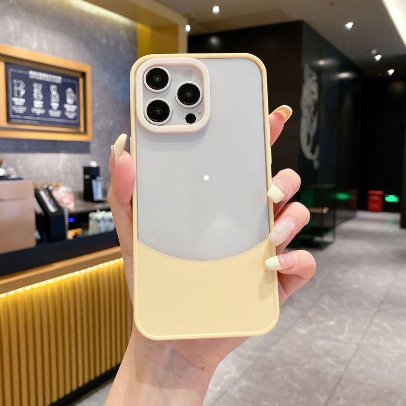 Phone Case & Covers Suitable Candy Color Stitching Mobile Phone Case Iphone15 Large Hole Acrylic Anti Fall Hard Shell_voghion.com