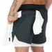 New Summer Double-layer Quick Drying Breathable Men's For Muscle Fitness, Running, Straight Leg Five Quarter Shorts_voghion.com