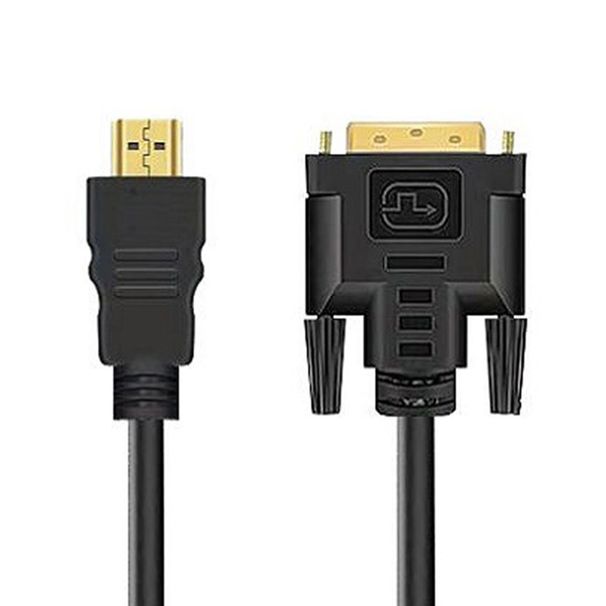 1.5m Cable Plug and Play High Clarity Black HDMI-compatible to DVI Male Converter for Laptop_voghion.com
