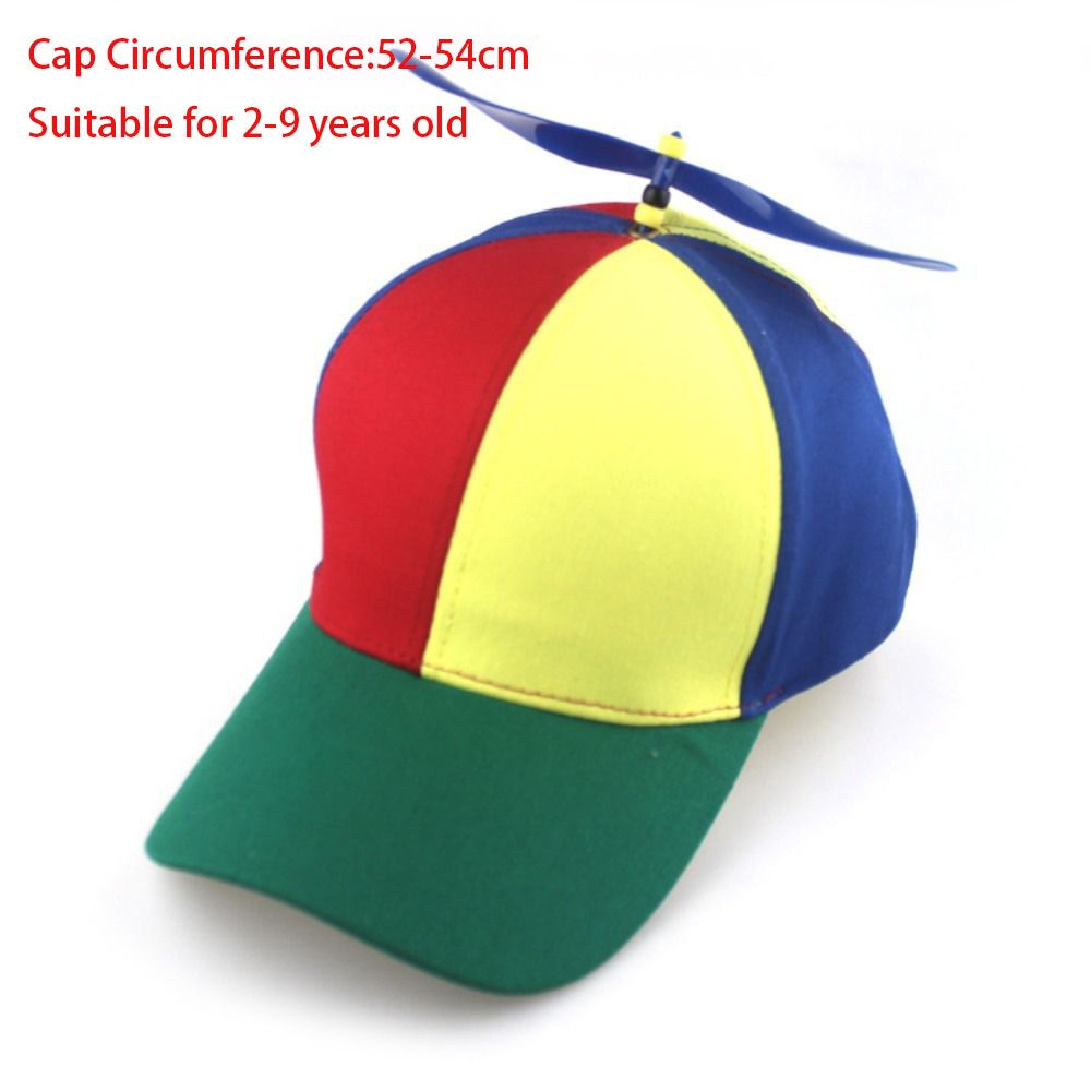 Gorra de bambú con diseño de libélula y arcoíris para el sol, divertida aventura, sombrero para papá, diseño de hélice de helicóptero para niños, niñas y adultos_voghion.com