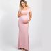 Off the shoulder wrap chest photography dress/dress maternity dress_voghion.com