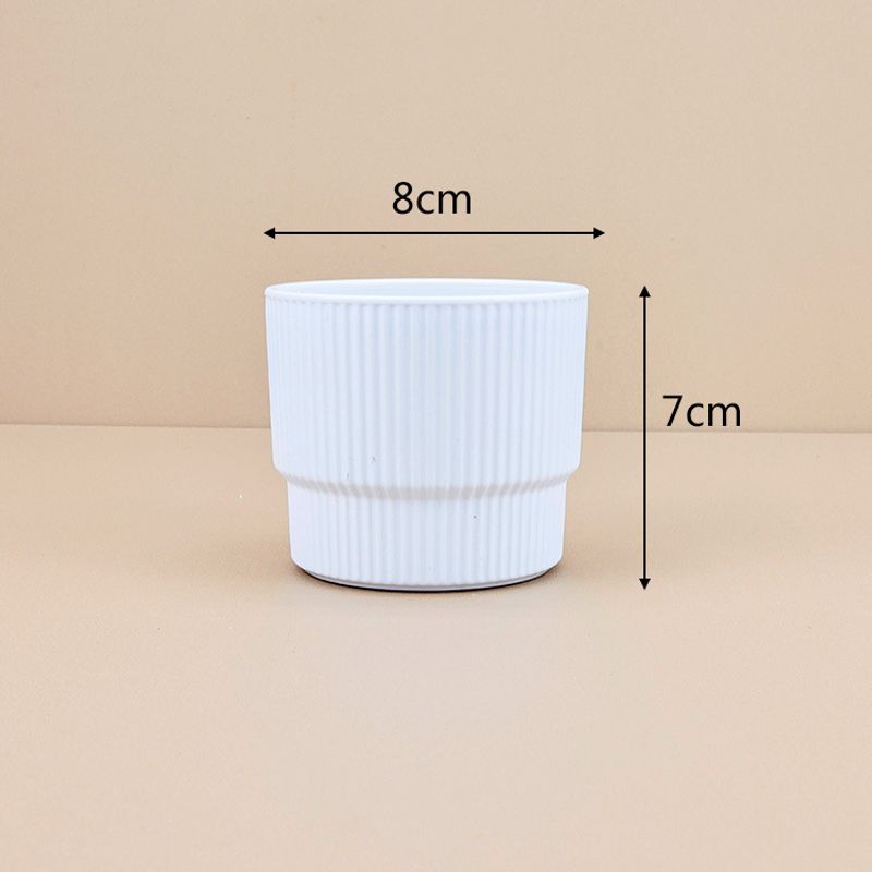 Møbler til hjemmet Plast urtepotter simulerede blomster dekorative ornamenter mini bil urtepotter håndlavede DIY snoede blomster anti fald lille hvid krukke_voghion.com