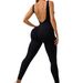 Abbigliamento da donna Tuta sexy senza schienale a forma di U per le donne con doppie spalline Pantaloni da fitness Tuta modellante per il corpo Vestiti da yoga_voghion.com