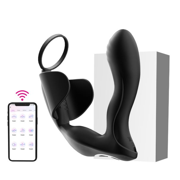Vibrator Vibrating Anal APP Remote Protate Maage Butt Plug Protate Stimulator Verzögerung Ejakulation Ring Dild_voghion.com