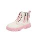 Mother & Kids Short Boots Fashionable Girls' Fashion Winter Boots - Soft Sole Ankle Boots For Kids, Stylish & Comfortable, Pink & Black, Sizes 26-37_voghion.com