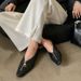 European And American Style Niche Design Front Zipper French Square Toe Shallow Mouth Chunky Heel Elegant Versatile_voghion.com