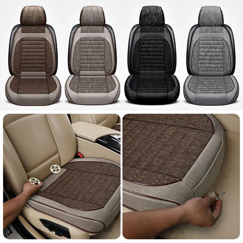 Housses de protection universelles pour voiture, coussins de protection avant en lin respirant, décoration de siège classique, tapis de protection, accessoires_voghion.com
