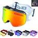Ski Goggles With Magnetic Double Layer Polarized Lens Skiing Anti-fog UV400 Snowboard Goggles Men Women Ski Glasses Eyewear Case_voghion.com