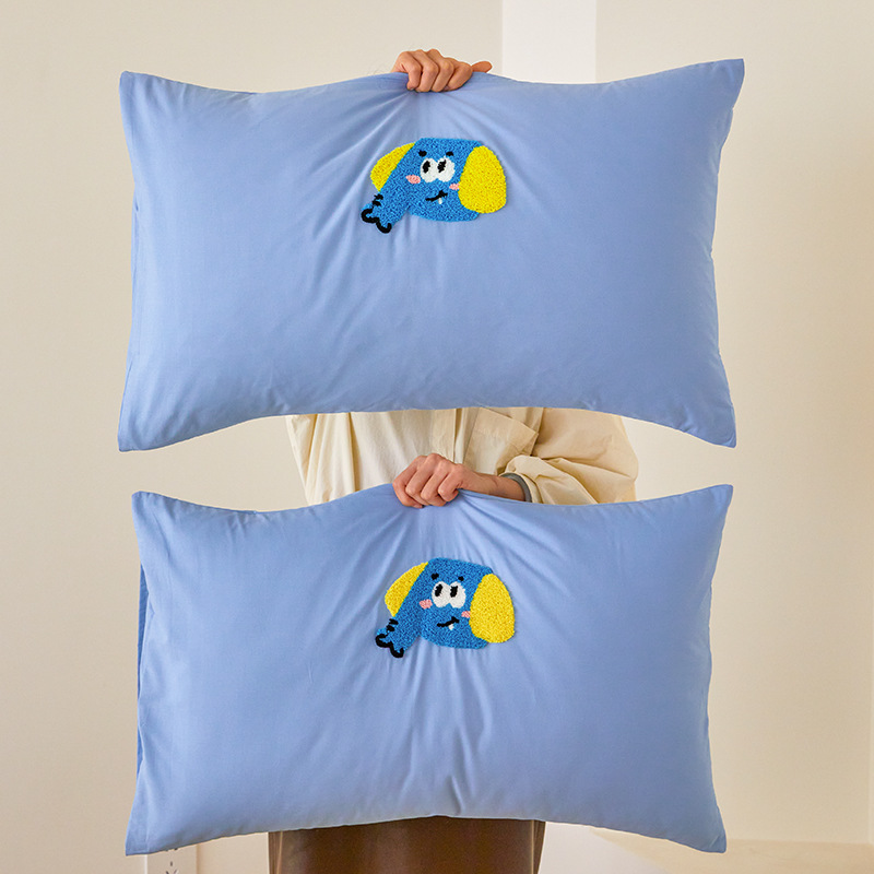Nieuwe 40S ultrazachte volledig gewassen katoenen cartoon handdoek geborduurd kussensloop_voghion.com