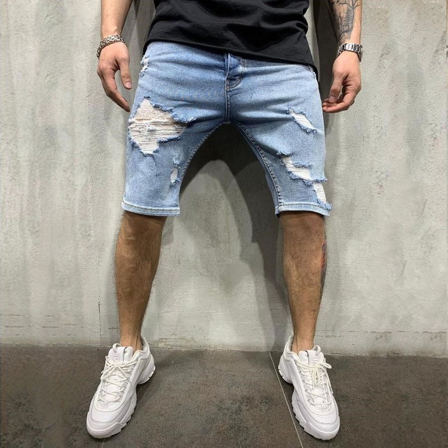 Herrenbekleidung Lässige Slim Denim-Hose mit kleinem Bein, personalisierte trendige Jeans_voghion.com
