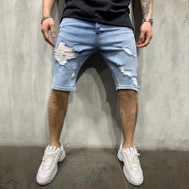 Herrenbekleidung Lässige Slim Denim-Hose mit kleinem Bein, personalisierte trendige Jeans_voghion.com