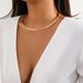 Collarbone Chain Niche Necklace Minimalist Gold-Plated Smooth Circle Ring Cold Style Choker_voghion.com